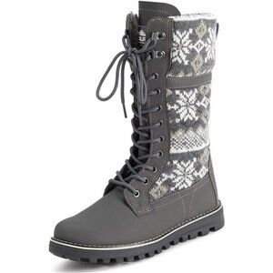 Women's Faux Fur Warm Thermal Waterproof Snow Winter Calf Boots